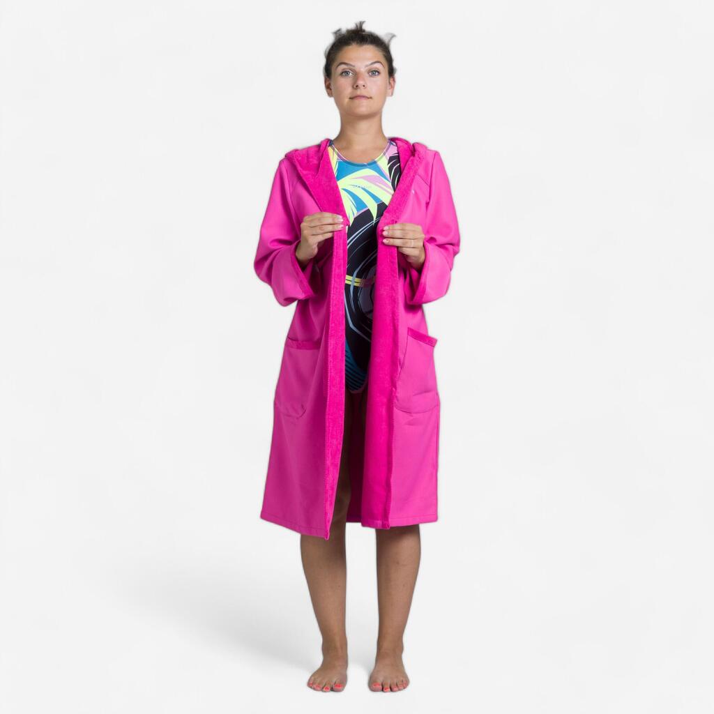 Women's Compact Bathrobe and Towel Set - Pink